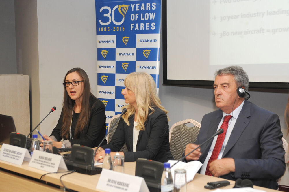 Ryanair, Milovan Đuričković, Katarzyna Gaborec-McEvoy, Olivera Brajović, Foto: Savo Prelević