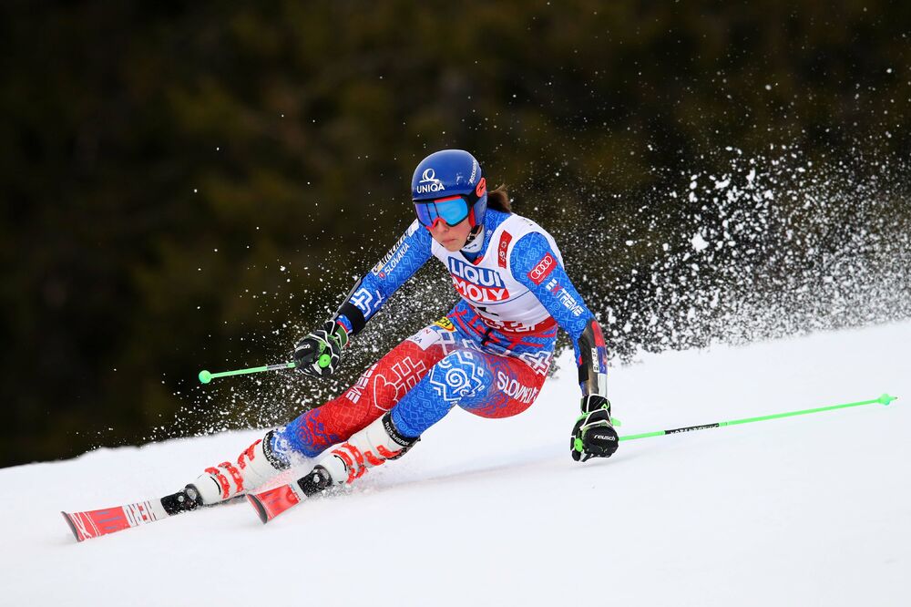 Petra Vlhova na današnjem veleslalomu, Foto: DENIS BALIBOUSE