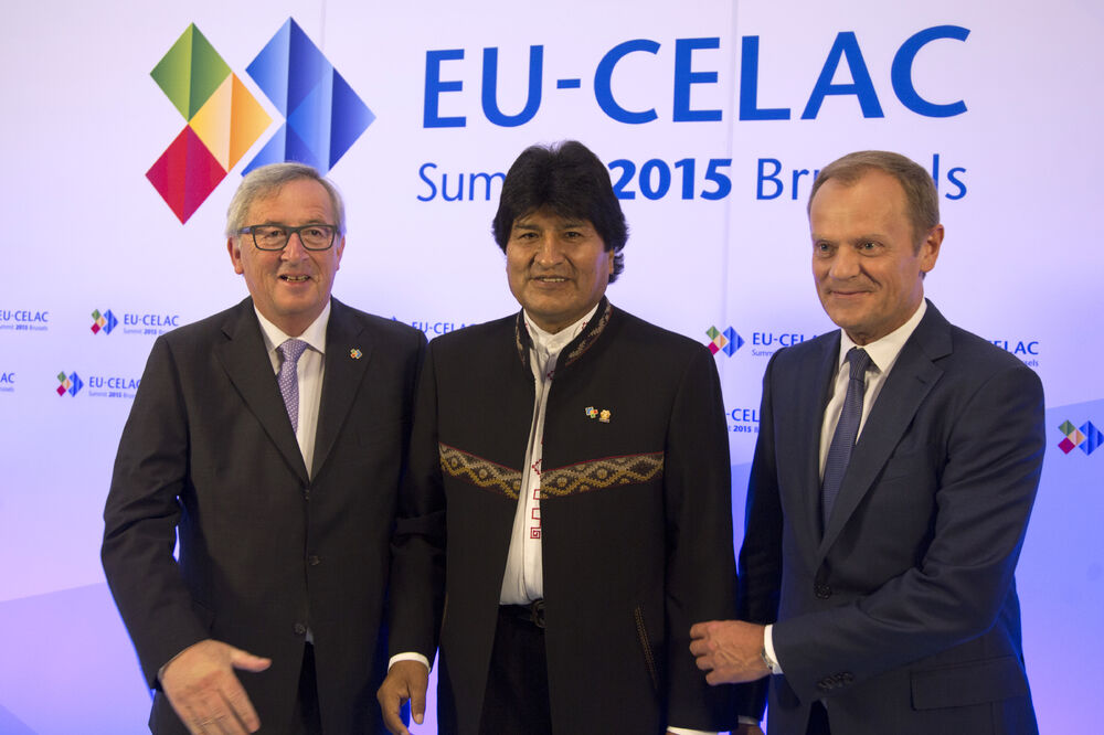 Evo Morales, Žan-Klod Junker, Donald Tusk, Foto: Beta/AP