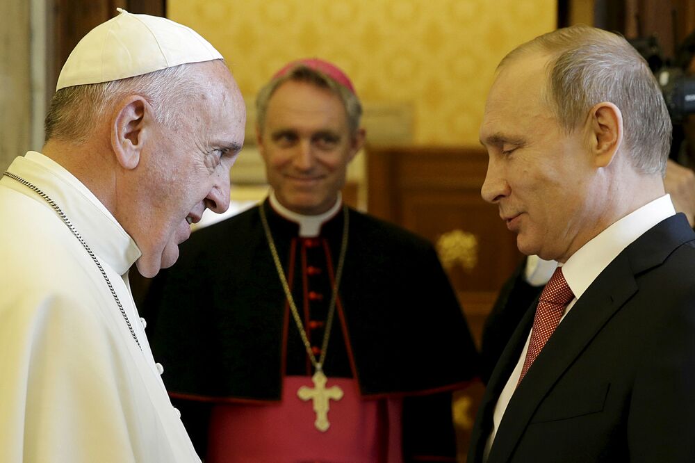 Papa Franjo, Vladimir Putin, Foto: Reuters