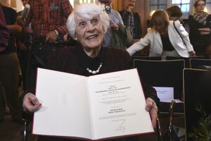 She received her doctoral degree after 80 years