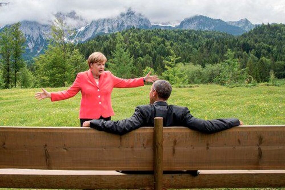 Angela Merkel, Barak Obama, Foto: Twitter