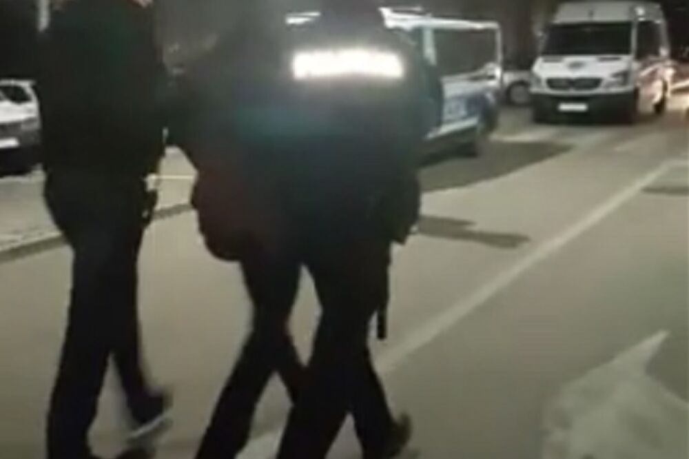 Policija odvodi jednog od protestanata, Foto: Printscreen