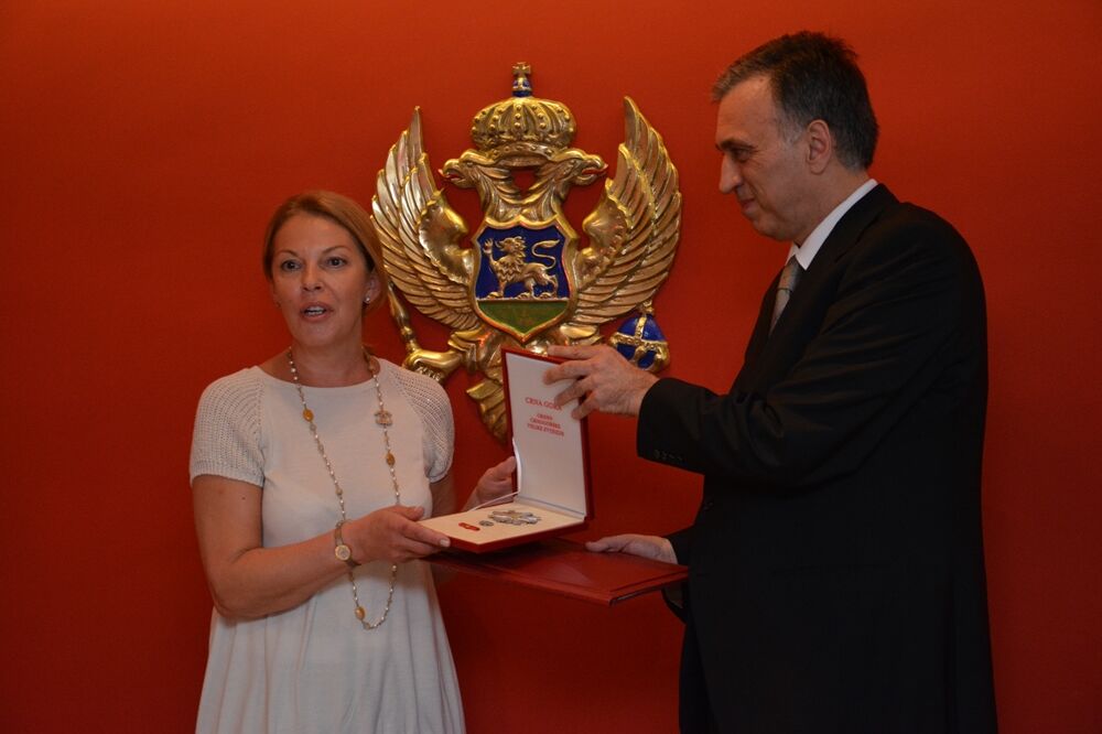 Ružica Đinđić, Filip Vujanović, Foto: Kabinet predsjednika Crne Gore