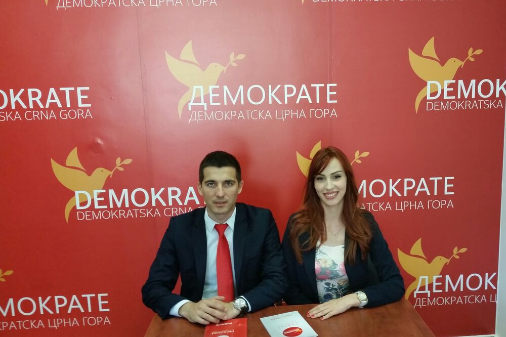 Aleksa Bečić, Anđela Peković, Demokrate, Foto: Demokratska Crna Gora