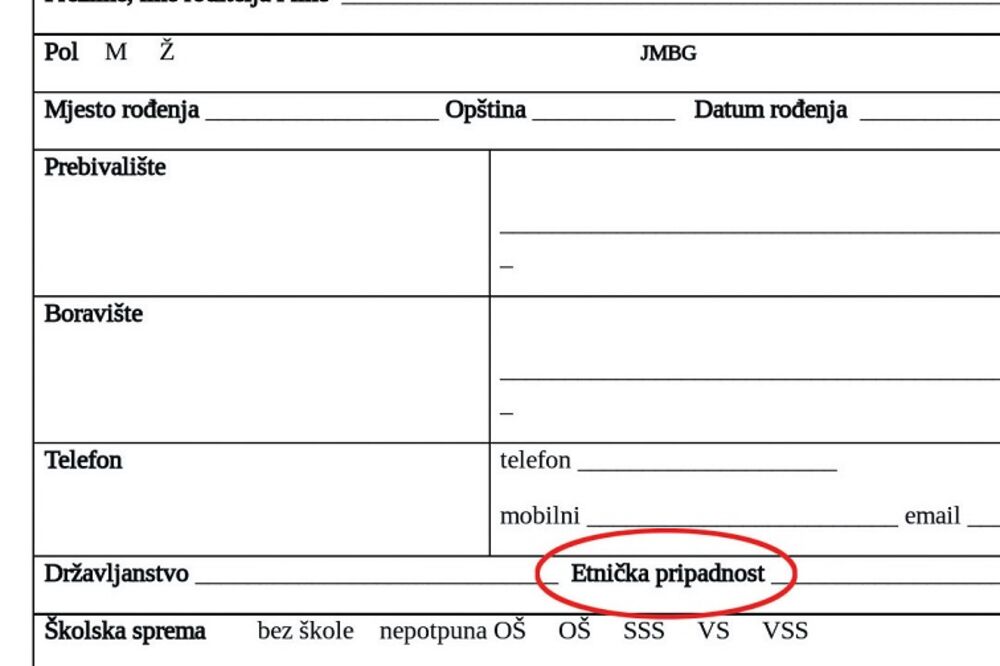 obrazac, etnička pripadnost