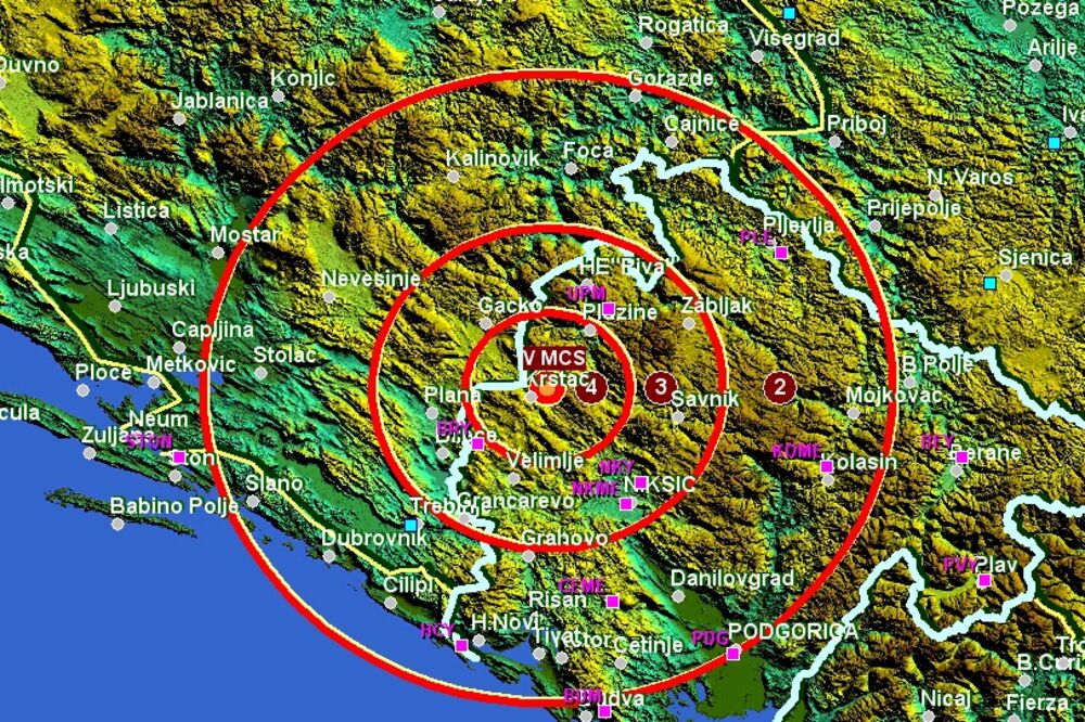 zemljotres Krstac, Foto: Seismo.co.me