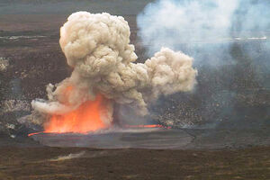 Urušen zid kratera vulkana na Havajima