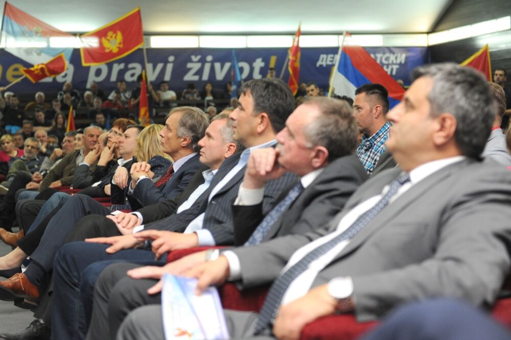 Demokratski front tribina Podgorica, Foto: Zoran Đurić
