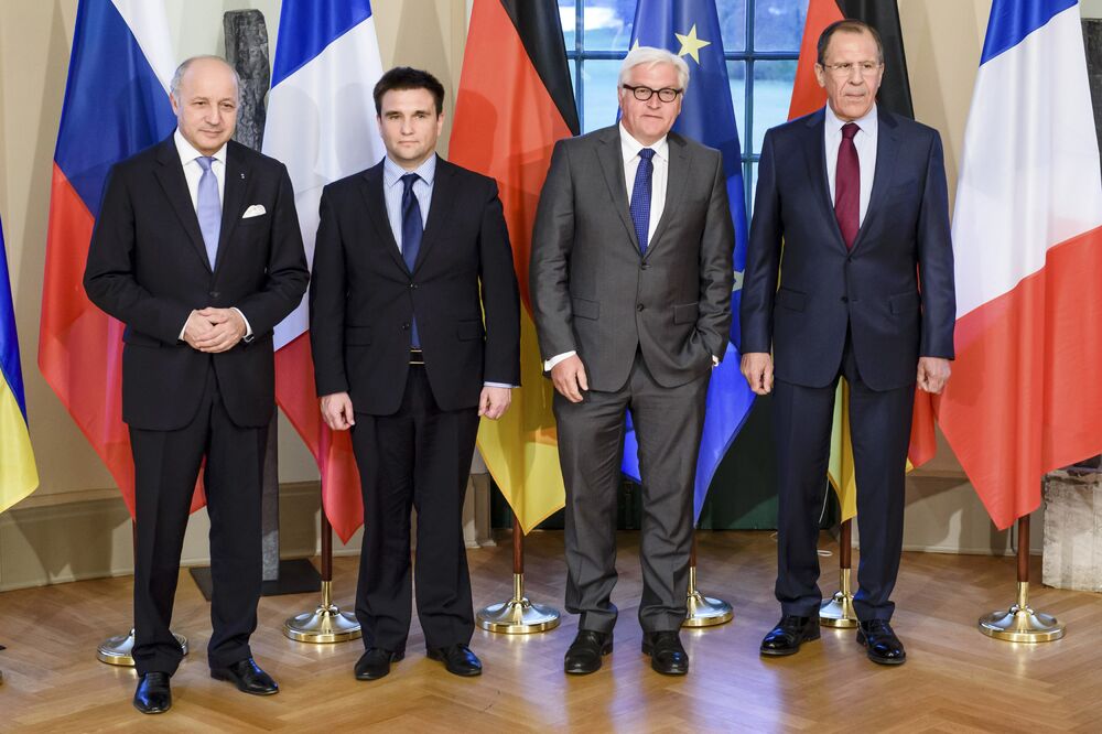 Pavlo Klimkin, Sergej Lavrov, Frank-Valter Štajnmajer, Loran Fabijus, Foto: Reuters