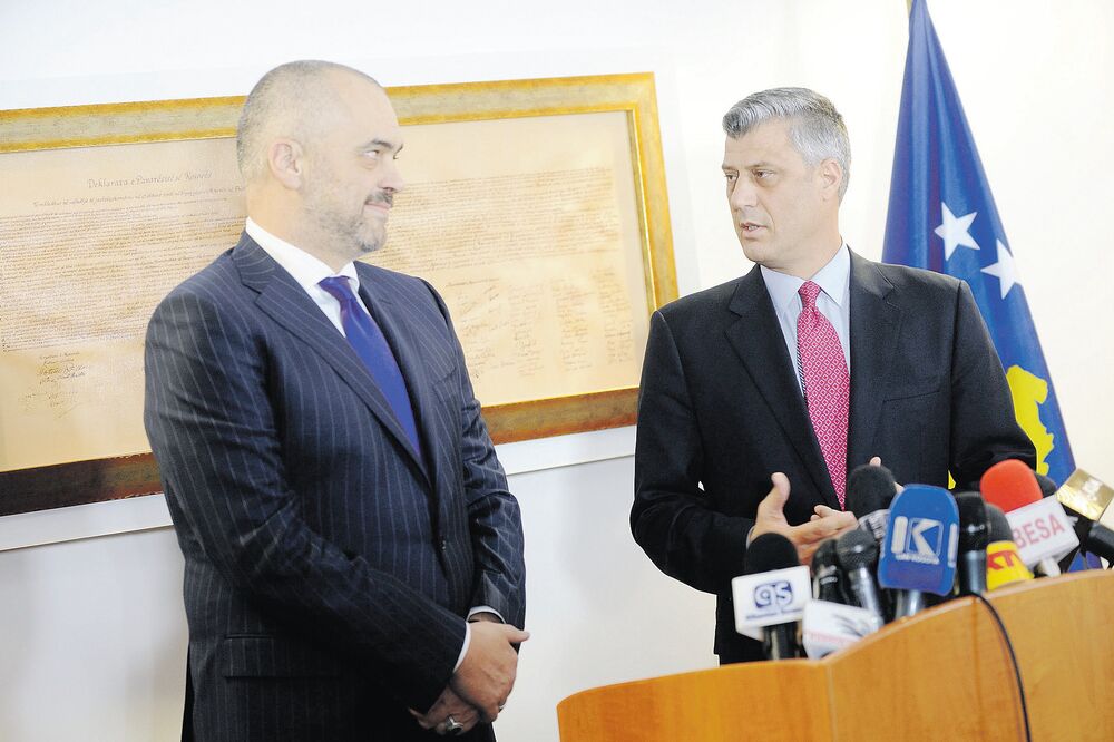 Edi Rama, Hašim Tači (Novina), Foto: Kryeministri-ks.net
