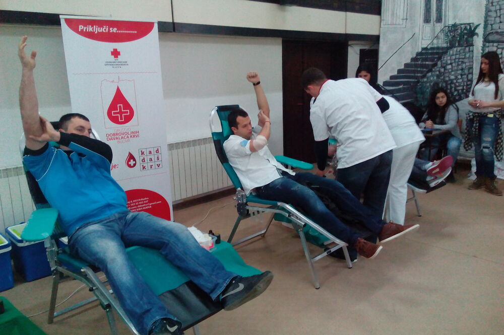dobrovoljno davanje krvi, učenici, Foto: Zavod za transfuziju krvi Crne Gore