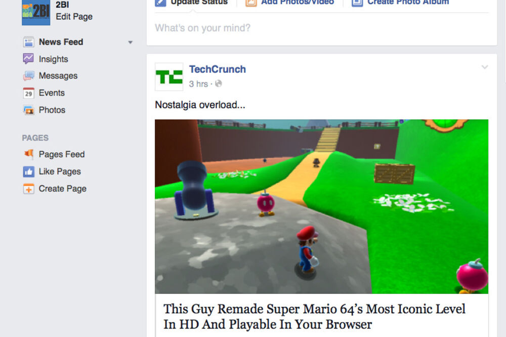 Facebook feed, Foto: 2BI.me
