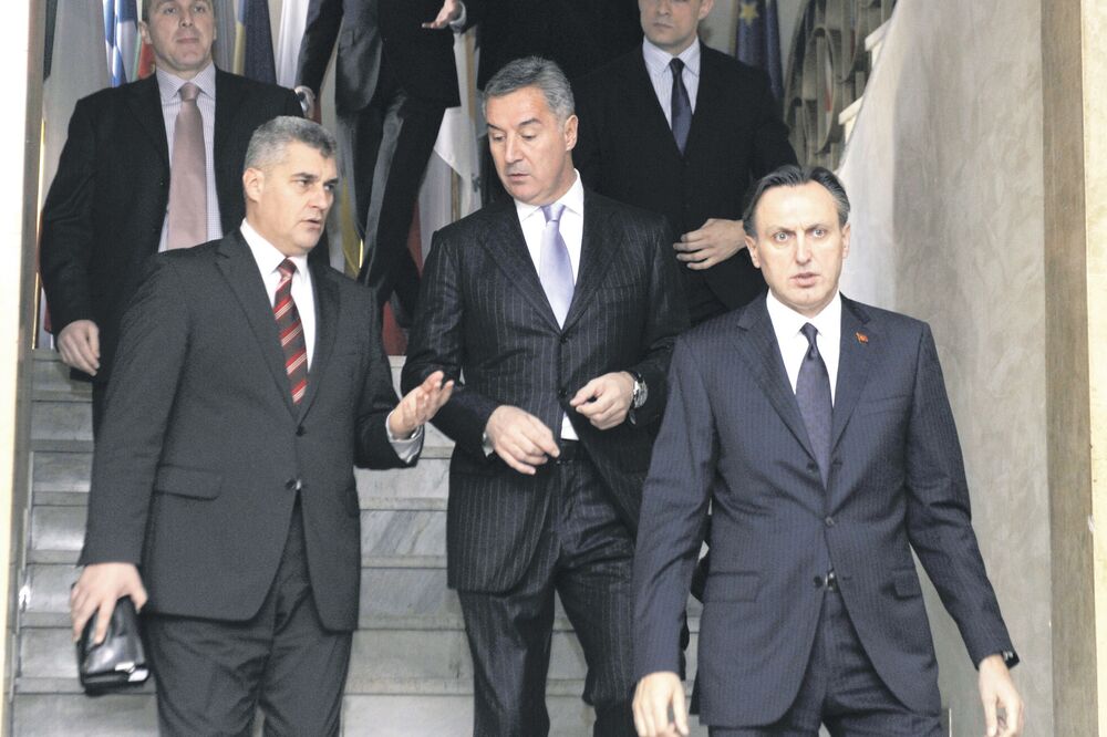 Ivan Brajović, Milo Đukanović, Ranko Krivokapić, Foto: Savo Prelević