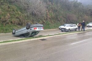 Budva: The vehicle ended up on its roof, the Russian woman was unharmed