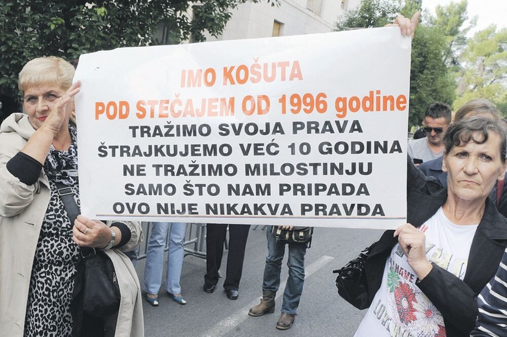 protest radnika, Foto: Savo Prelević