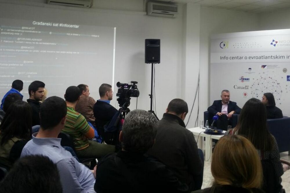 Žarko Rakčević, Info centar, Foto: CDT/Twitter