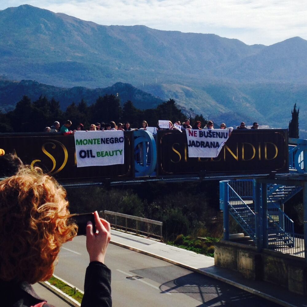 Budva, protest protiv naftnih platform