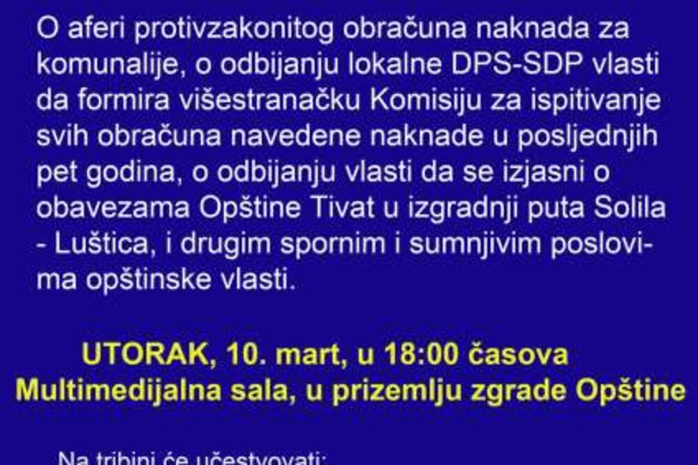 Tribina, Tivat, Foto: Siniša Luković