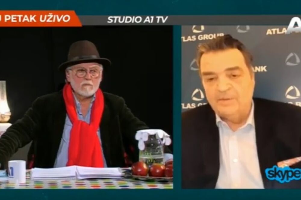 Voditelj emisije Mihailo Radojičić i Duško Knežević, Foto: Screenshot/Youtube