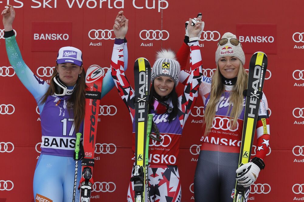 Tina Maze, Ana Feninger i Lindzi Von, Foto: Beta/AP