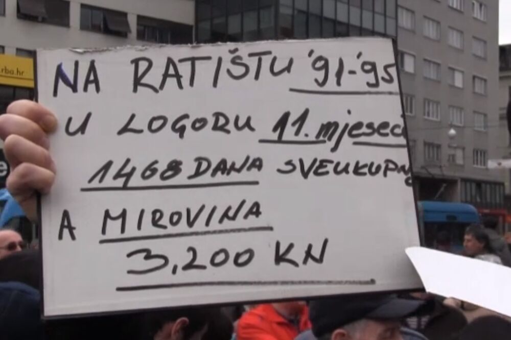 Protest Hrvatska, Foto: Screenshot (Večernji List)