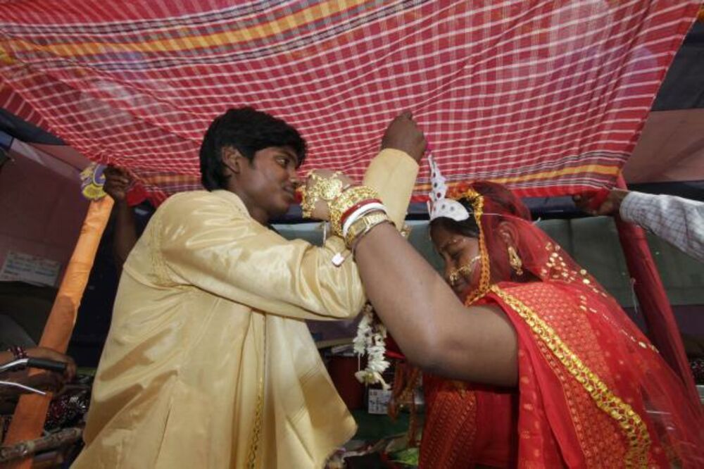 grupno vjenčanje, Indija, Foto: AP