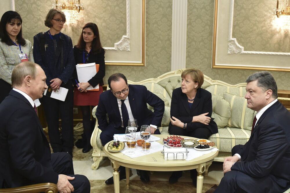 Petro Porošenko, Vladimir Putin, Angela Merkel i Fransoa Oland, Foto: Reuters