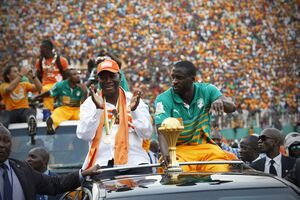 The representatives of the Ivory Coast were welcomed by about a million people