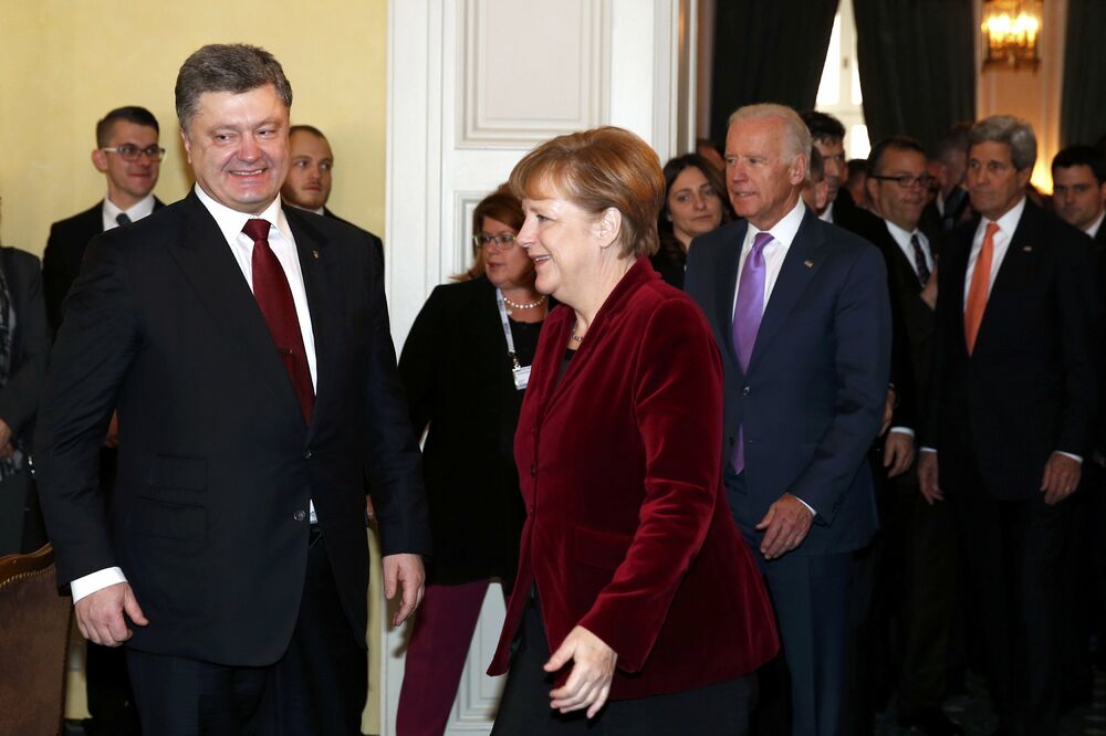 Angela Merkel, Petro Porošenko, Džo Bajden, Foto: Reuters