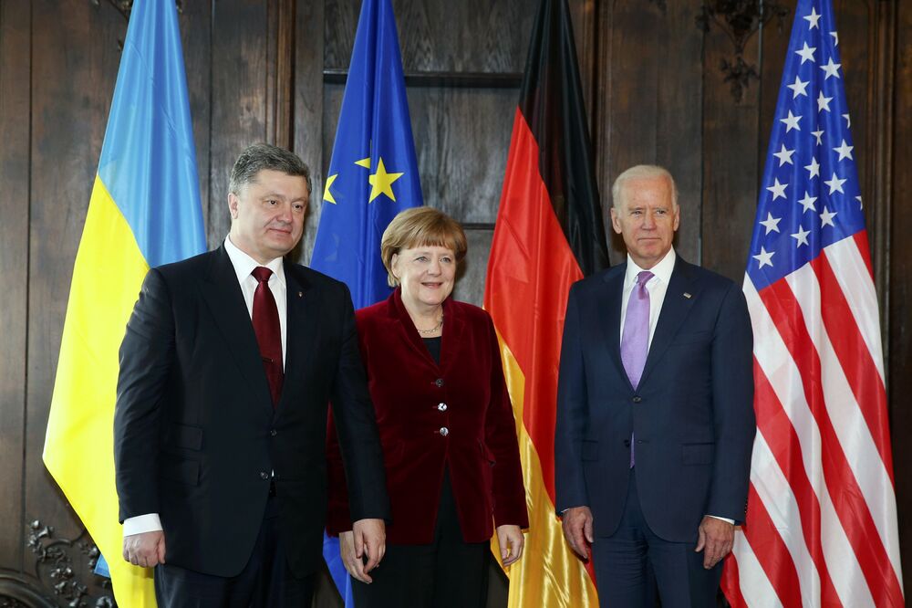 Angela Merkel, Petro Porošenko, Džo Bajden, Foto: Reuters