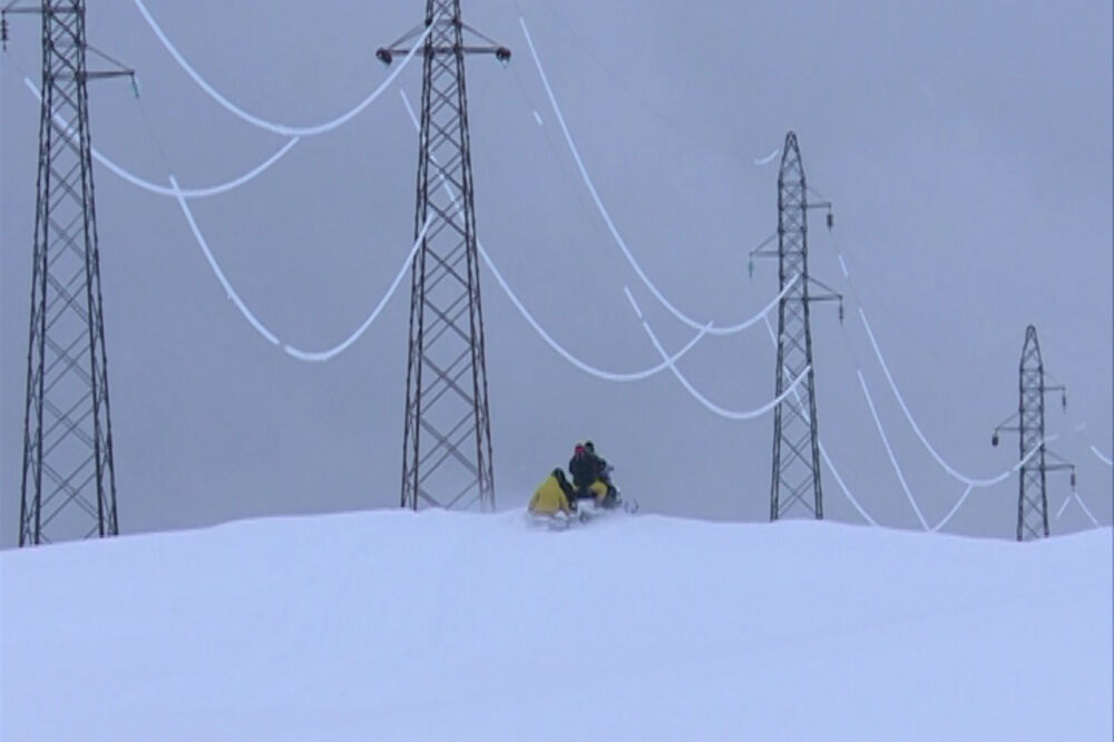 saniranje kablova na dalekovodu, Žabljak, Foto: EPCG