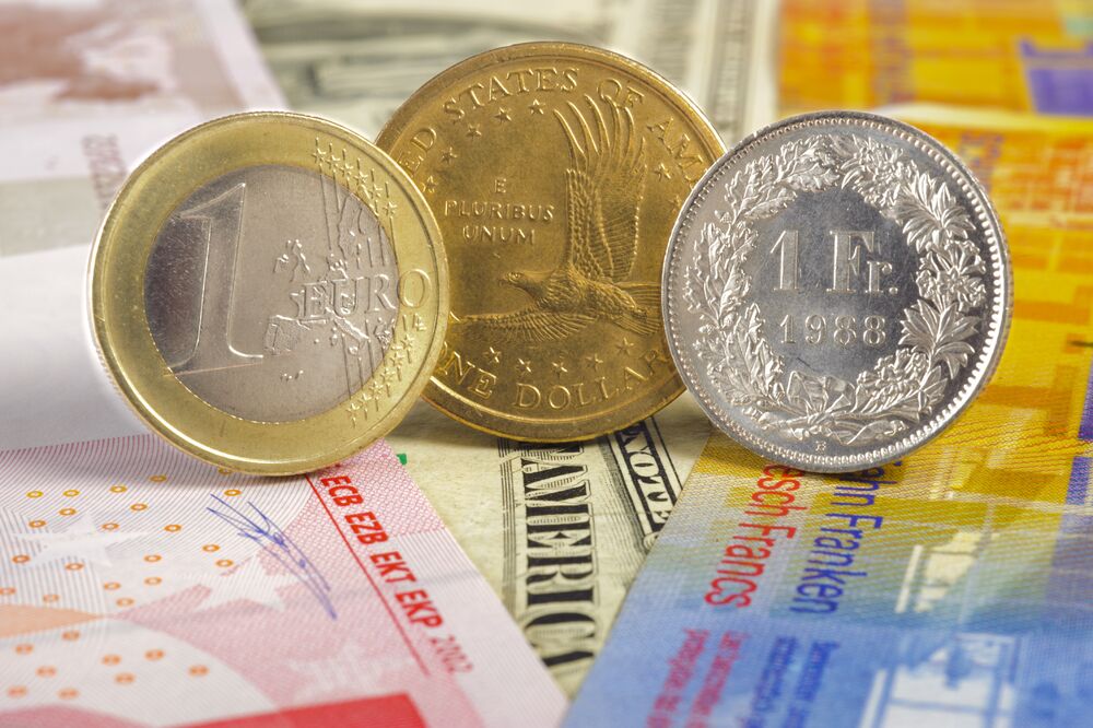 euro, franak, dolar, Foto: Shutterstock