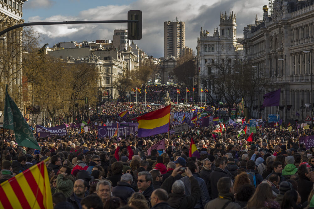 Španija protesti Podemos, Foto: Beta/AP