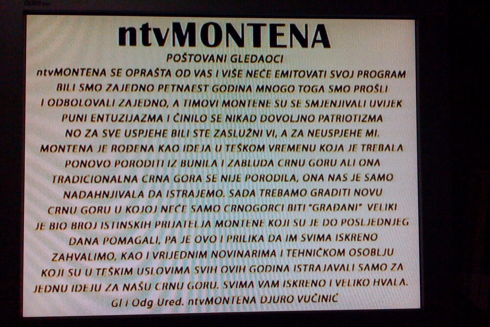 NTV Montena, Foto: Vijesti online