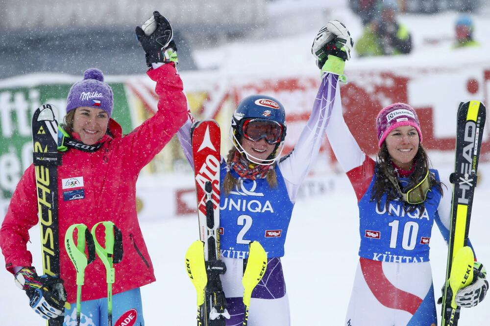 Šarka Strahova, Mikaela Šifrin i Vendi Holdener, Foto: Reuters