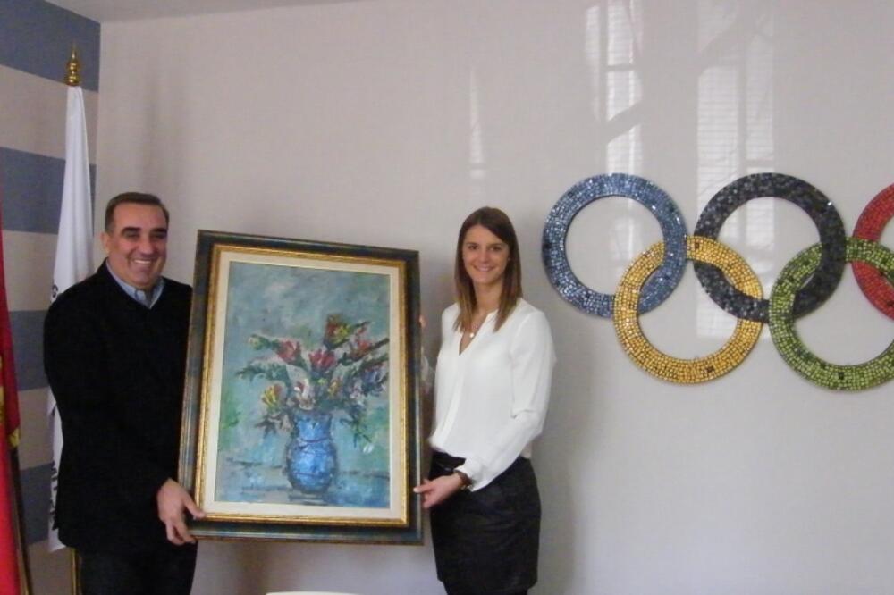 Dušan Simonović i Katarina Bulatović, Foto: Crnogorski olimpijski komitet