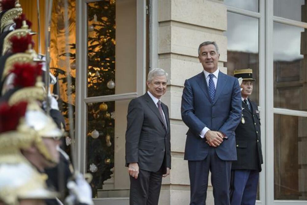 Klod Bartolon, Milo Đukanović, Foto: Gov.me