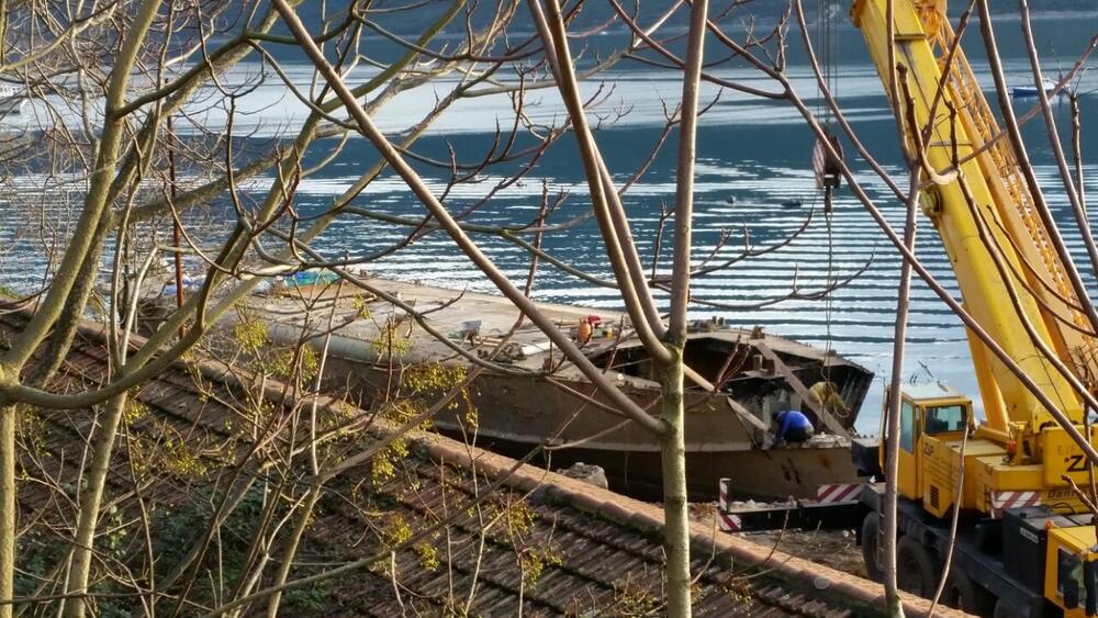 Rezanje topovnjače na Zmijicama