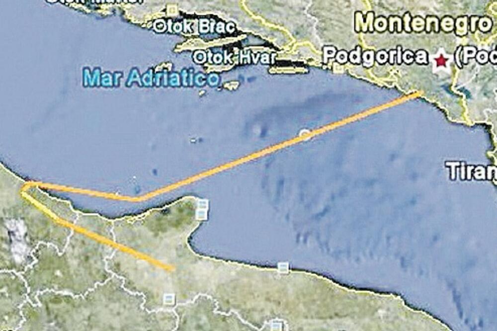 dalekovod, Italija - Crna Gora