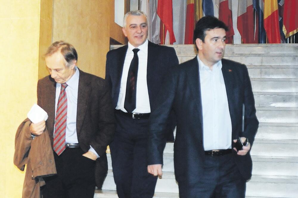 Miodrag Lekić, Andrija Mandić, Nebojša Medojević, DF, Foto: Boris Pejović