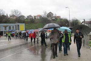 Protest invalida rada u Pljevljima