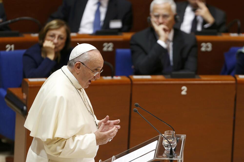 Papa Franjo u Evropskom parlamentu, Foto: Reuters