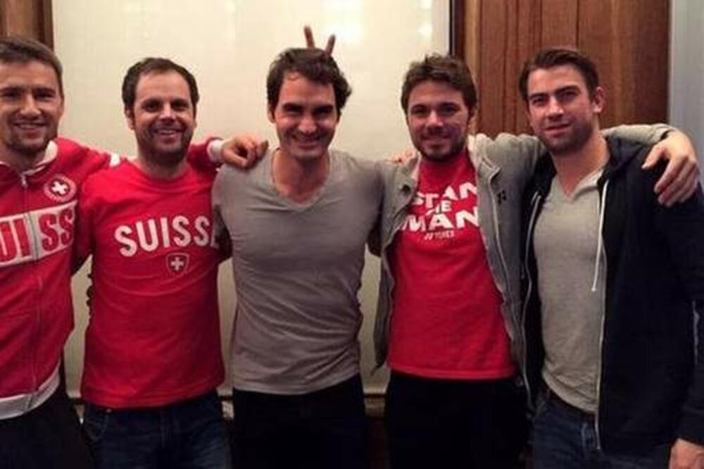 Federer - Vavrinka, Foto: Rodžer Federer Tviter