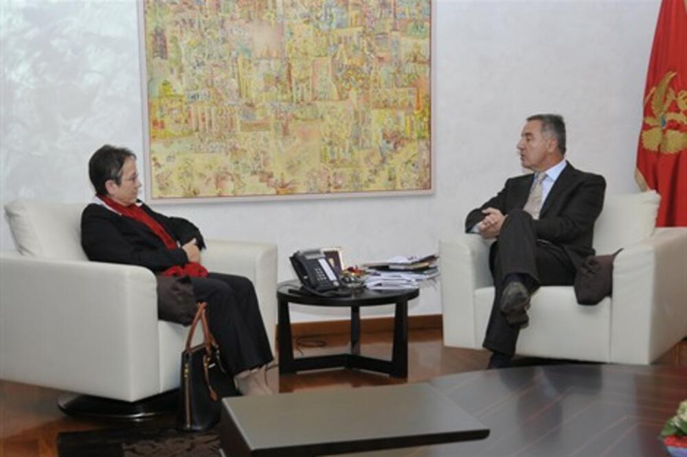 Gudrun Štajnaker, Milo Đukanović, Foto: Gov.me