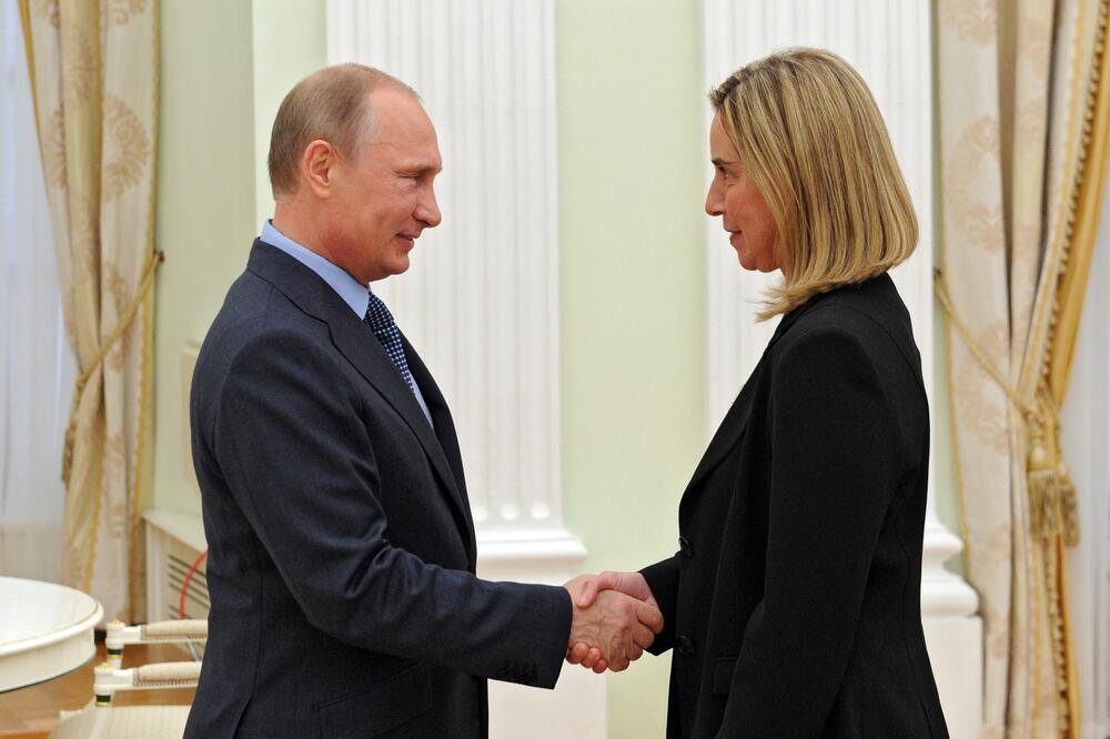 Federika Mogerini, Vladimir Putin, Foto: Beta/AP