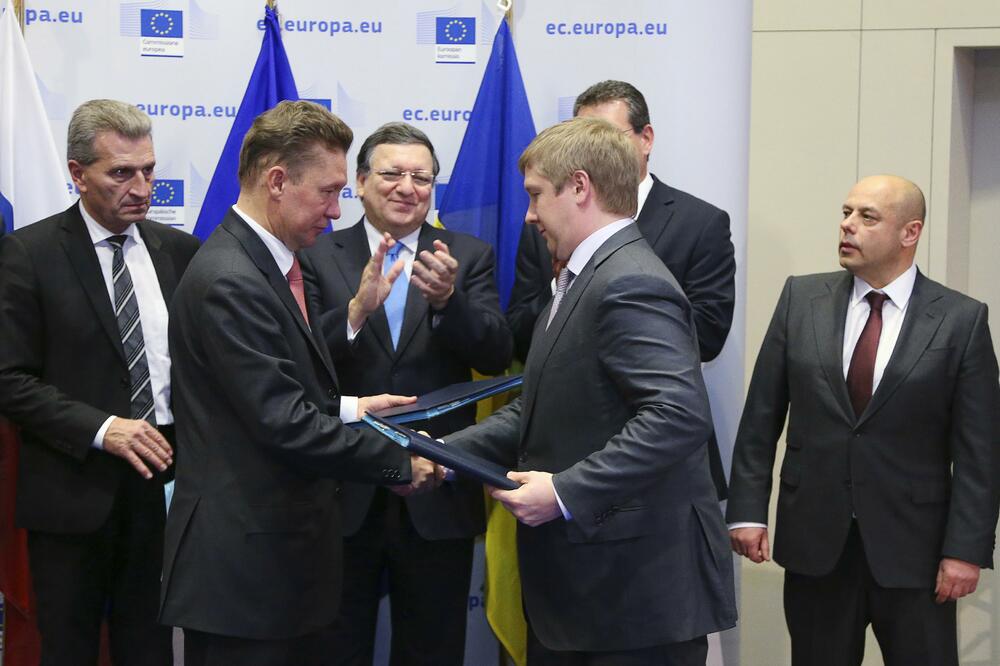 Aleksej Miler, Andrij Kobolev, Foto: Reuters