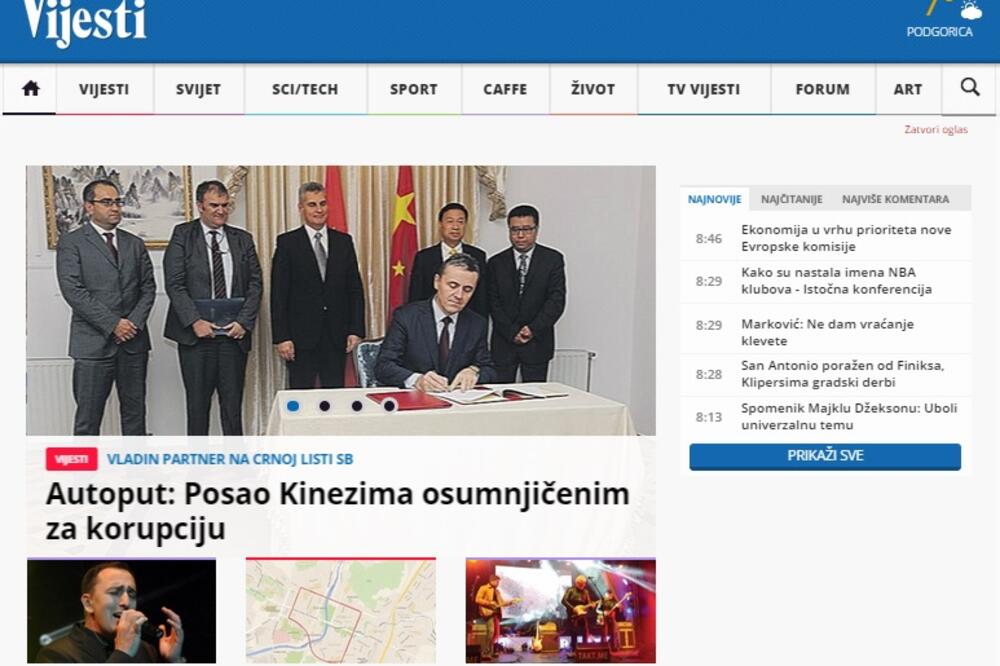 Portal Vijesti, Foto: Vijesti online