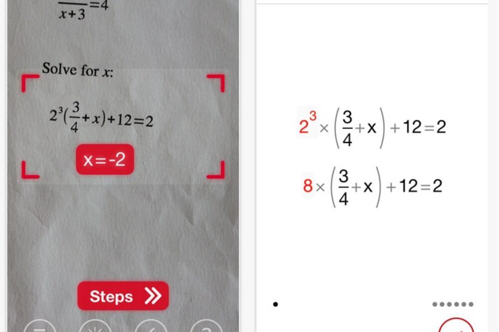 PhotoMath, Foto: Screenshot