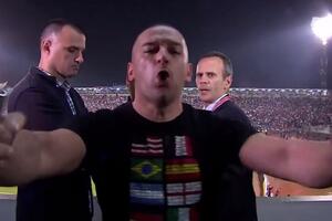 Priveden navijač zbog vrijeđanja Vučića u prenosu